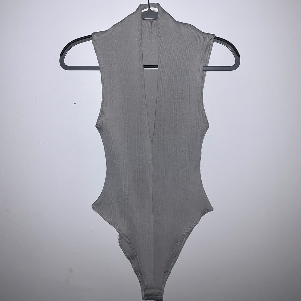 Dance & Marvel ribbed plunge bodysuit